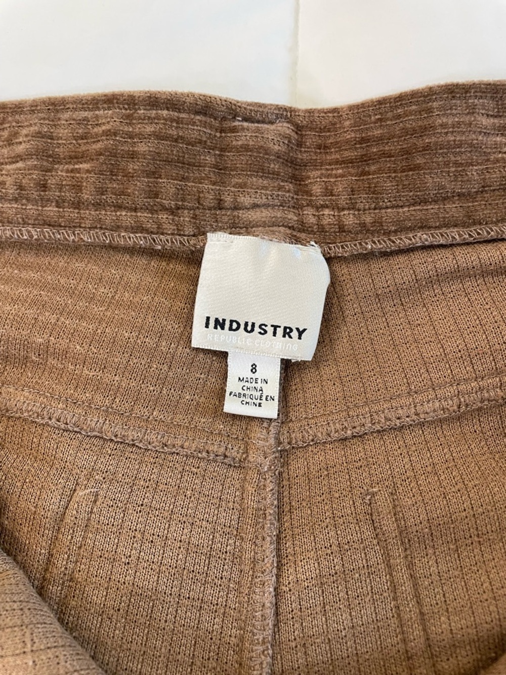 Industry Corduroy Like Pants.  Wide Leg Size 8 Light Brown - Picture 8 of 10